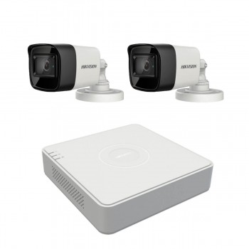 2MP комплект за наблюдение Hikvision с 2 камери, DVR 2MP комплект за наблюдение Hikvision с 2 камери, DVR