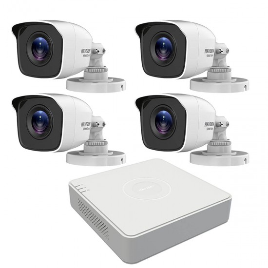 2MP комплект с 4 камери за наблюдение Hikvision и DVR