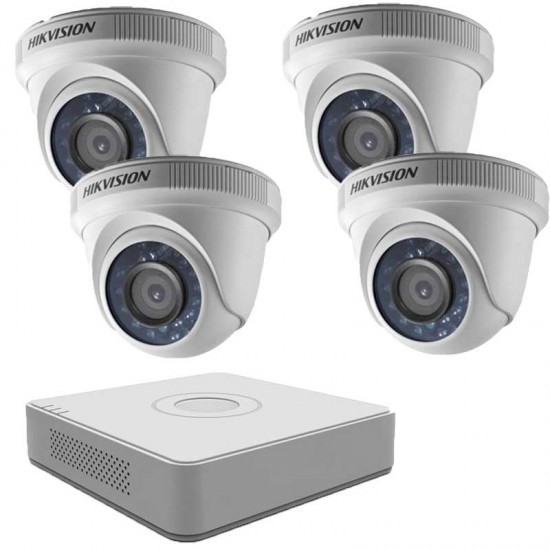 HD комплект Hikvision с 4 HD вътрешни камери, DVR HD комплект Hikvision с 4 HD вътрешни камери, DVR