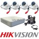 Система за видеонаблюдение Hikvision с 4 вътрешни, широкоъгълни камери и ДВР рекордер