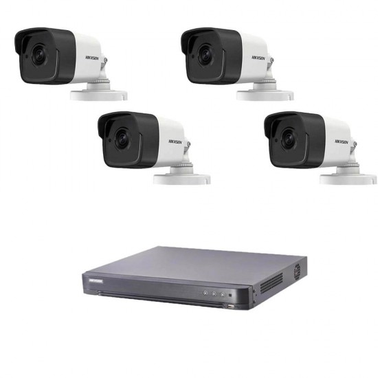 5MP комплект за наблюдение HiLook с 4 камери, DVR