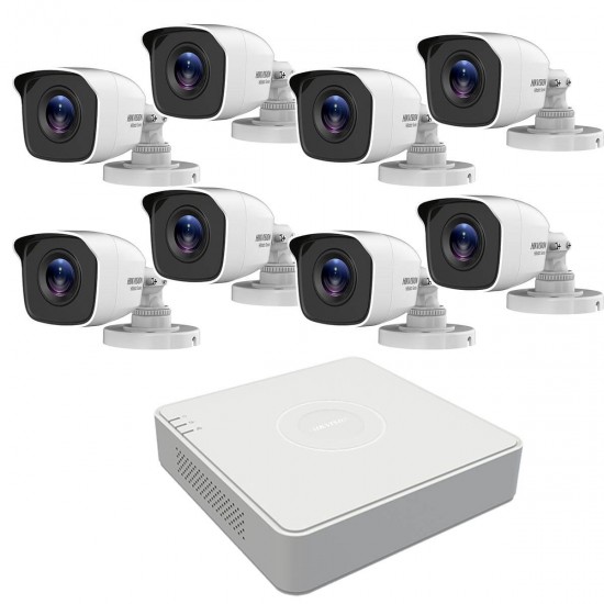 2MP комплект с 8 камери за наблюдение Hikvision и DVR