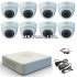 HD комплект за видеонаблюдение с 8 вътрешни HD охранителни камери, нощен режим 20м и DVR рекордер