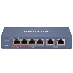 Smart PoE switch Hikvision DS-3E1106HP-EI, 6 порта