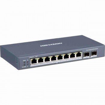 PoE суич Hikvision DS-3E1310P-EI/M, 10 порта, управляем