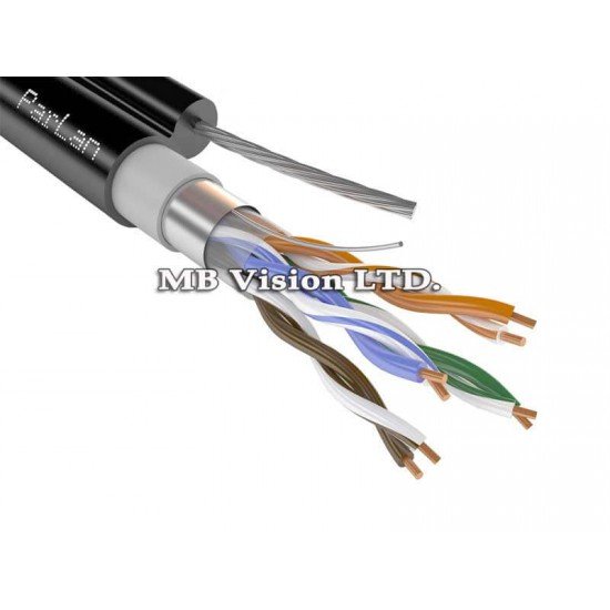 FTP/M Cat5e 24AWG CU - меден кабел с носещо карбоново въже