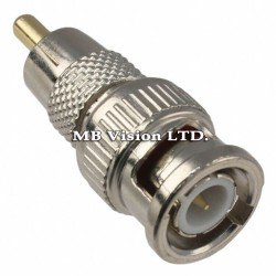 Преходник BNC към чинч - BNC към RCA (мъжки) Преходник BNC към чинч - BNC към RCA (мъжки)