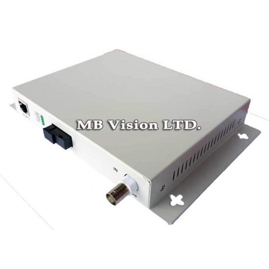 Комплект приемник и предавател за пренос на 1 видеосигнал, PTZ управление по оптика до 40км - EB-DV1010