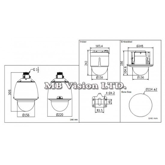 1MPix Turbo HD PTZ камера, 23х оптично, 16х цифрово приближение, Hikvision HD TVI DS-2AE5123T-A