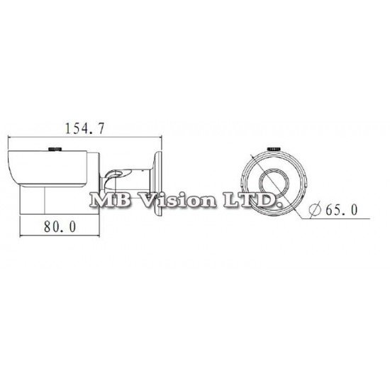 Камера за външен монтаж Dahua с HDIS сензор, 720 TVL, интелигентен IR до 20м CA-FW181GP 0360
