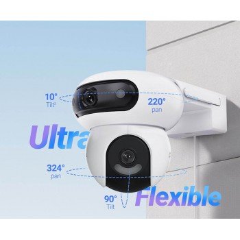 4MP Wi-Fi управляема камера Ezviz CS-H90 с два обектива, цветен нощен