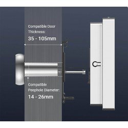 Безжична Wi-Fi шпионка EZVIZ CS-HP2 с камера и дисплей Безжична Wi-Fi шпионка EZVIZ CS-HP2 с камера и дисплей