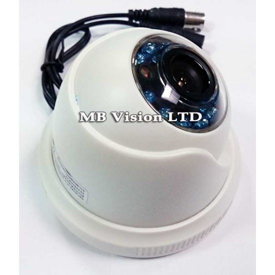 Куполна камера 600TVL, 3.6mm обектив  за вътрешен монтаж