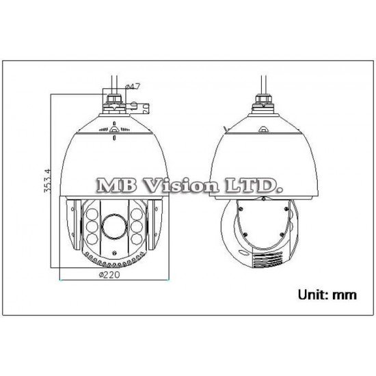PTZ камера Hikvision, 23x оптичен, 16x цифров зуум, IR до 150м, Smart Traking функция DS-2AF7264-A