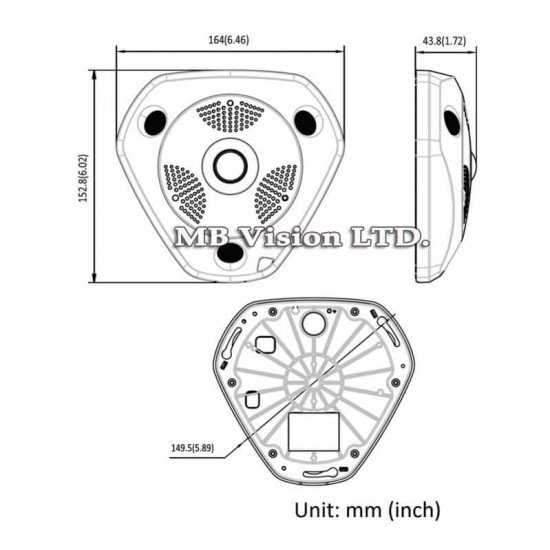 IP панорамна 3MPix камера за видеонаблюдение Hikvision DS-2CD6332FWD-I