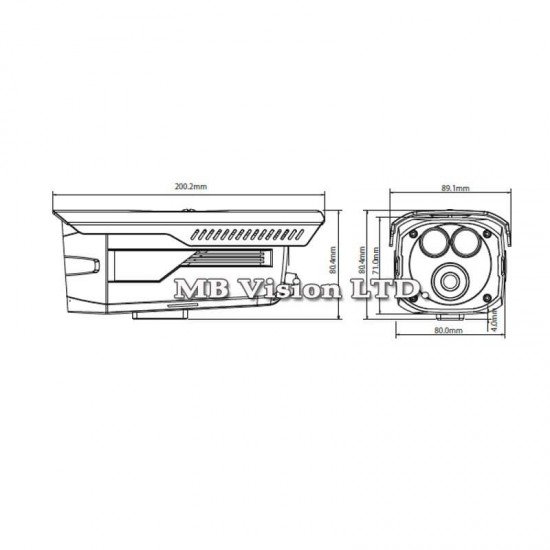 2MPix HDCVI камера Dahua за външен монтаж HFW2200D