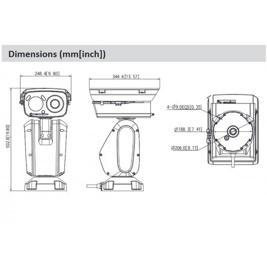 Dahua TPC-PT8421AP-TB35Z50, 2MP IP PTZ термо камера, 50x